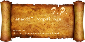 Takaró Pompónia névjegykártya